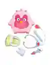 Kit Set De Doctor Odontólogo Maleta Pingüino Búho Juguete Rosado