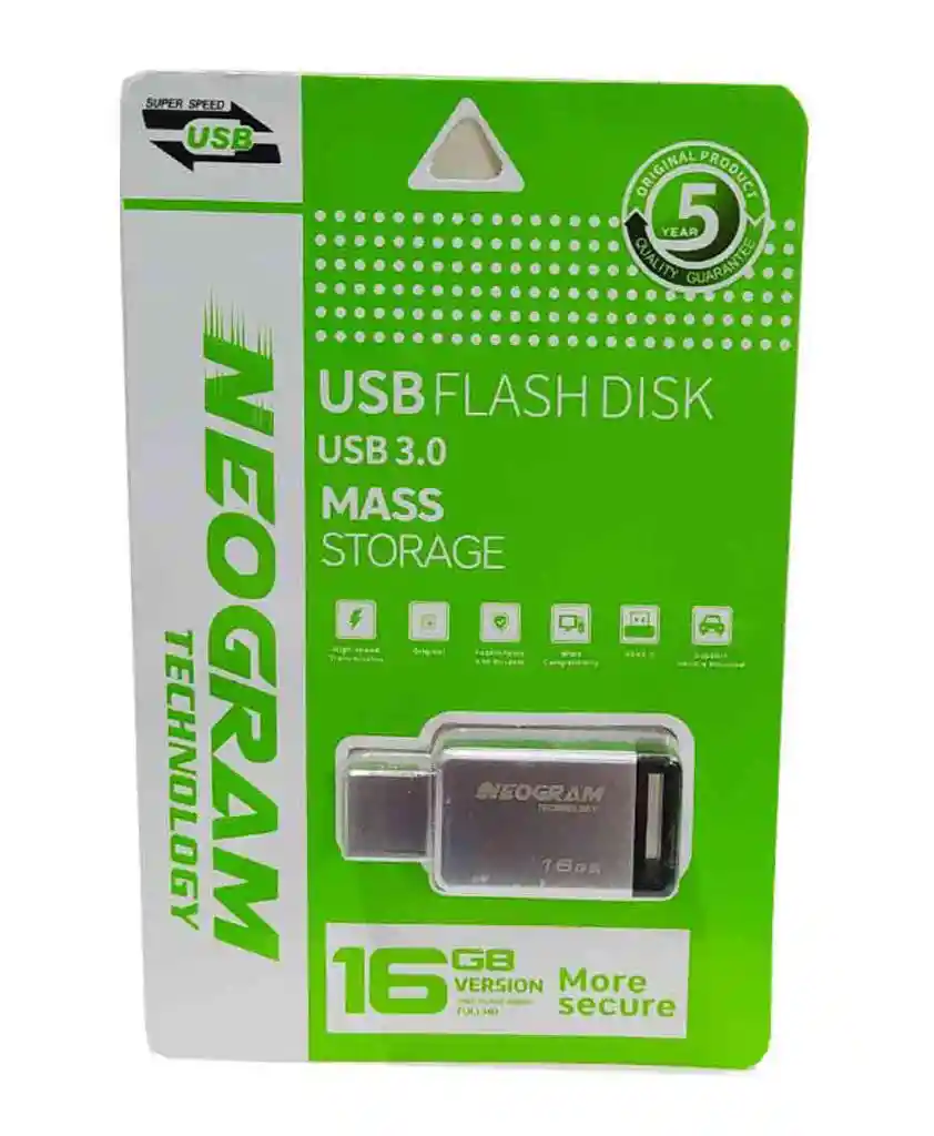 Memorias Usb 16gb Metal Neogram Plu: 0520