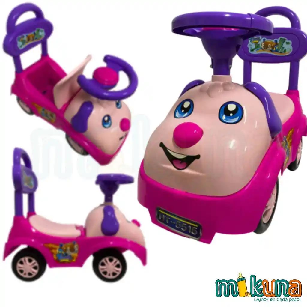 Carro Montable Perrito Rosado