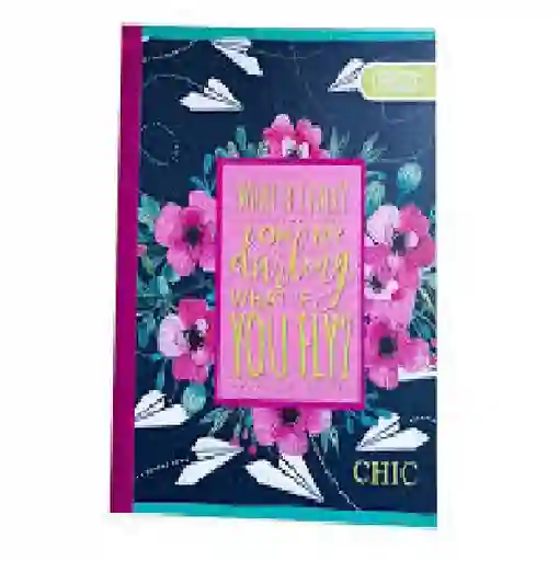 Cuaderno Rayado 50h Femenino Cosido