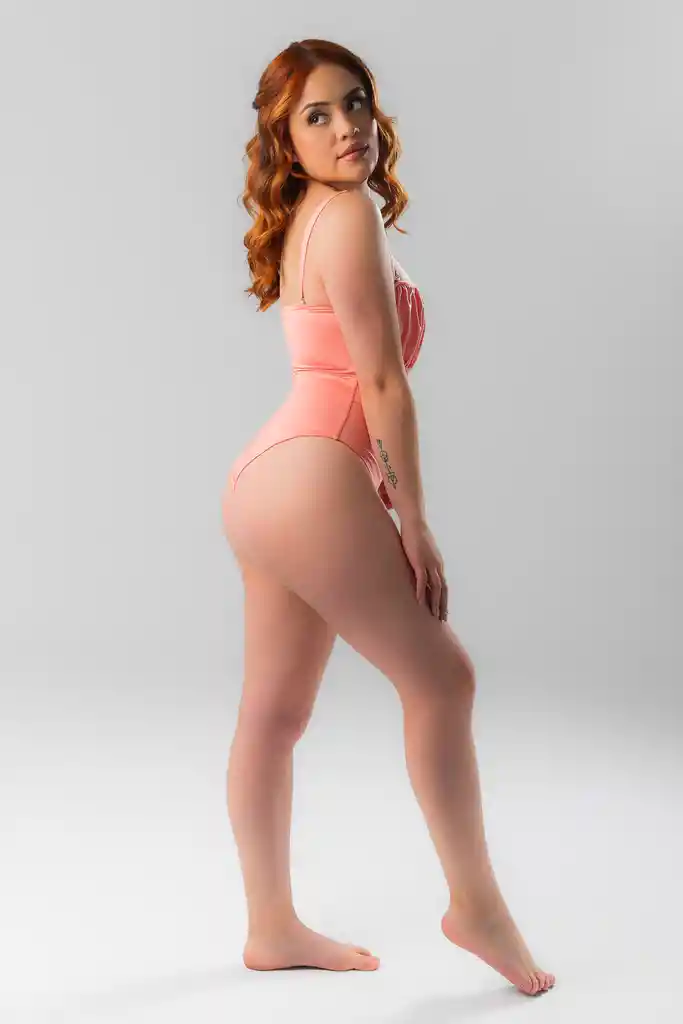 Vestido De Baño Enterizo Heart Ref. Aire Salmon Talla S
