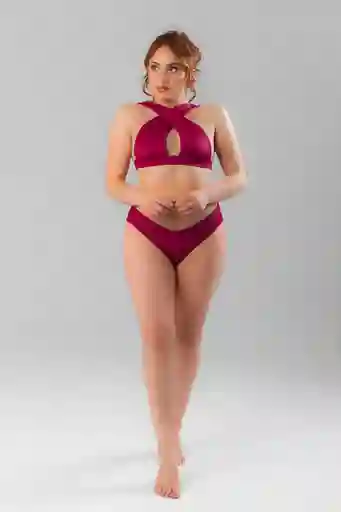 Vestido De Baño Bikini Heart Ref. Tierra Vino Tinto Talla L