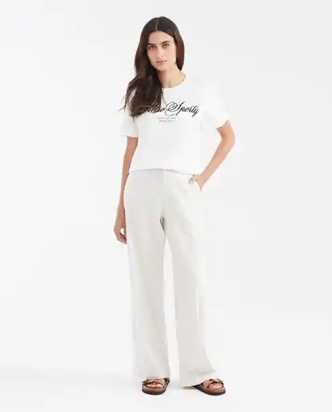 Camiseta Retro Sporty Graphic Tee Crudo Pristino T M Chevignon