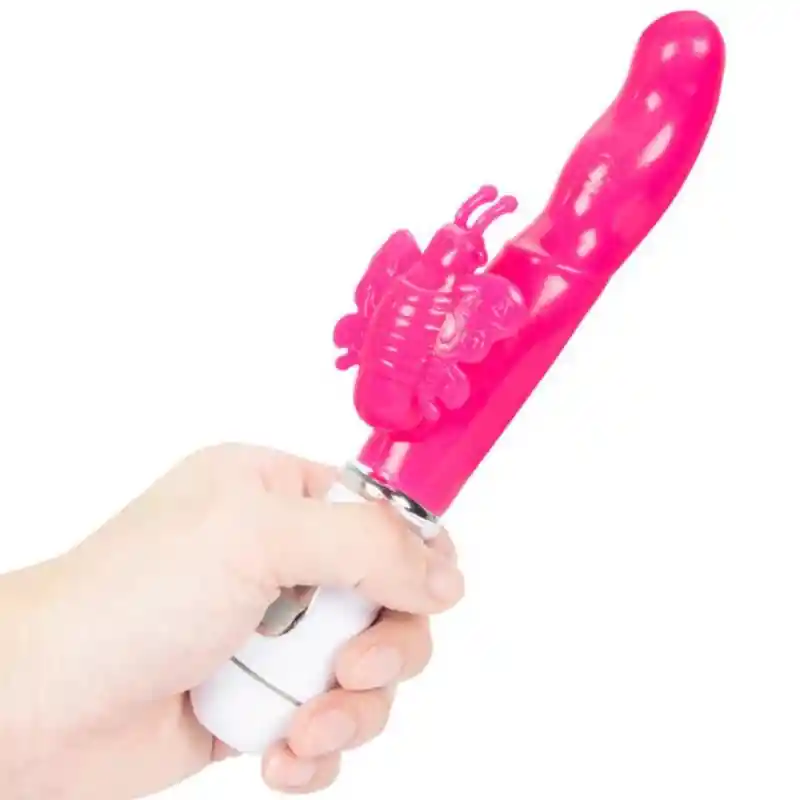 Vibrador Doble Estimulacion Punto G Y Clitoris G Point Butterfly Recargable