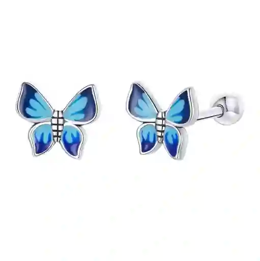 Aretes Mariposa Para Niña O Mujer Fabricados En Plata 925