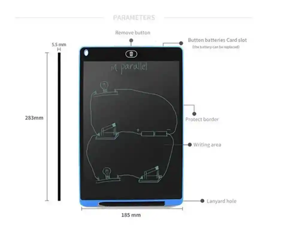 Tablero Digital Mágico Led 12 Pulgadas Escritura Dibujo