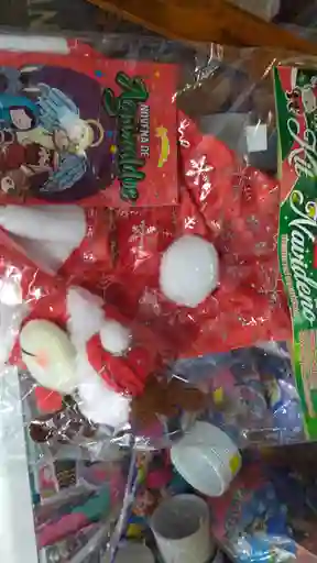 Kit De Gorro Rojo Navideño + Novena + Maraca De Papá Noel