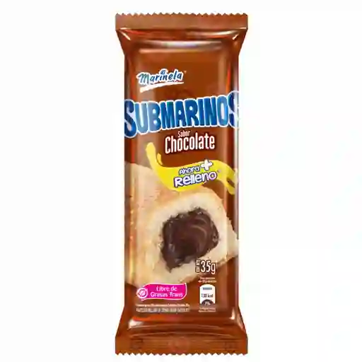 Submarinos Pastelito Relleno con Crema Sabor a Chocolate