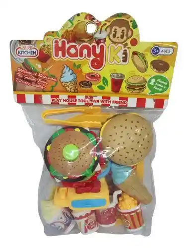 Kit Combo Comida Rapida Juguete Juego Cocina Chef Niños