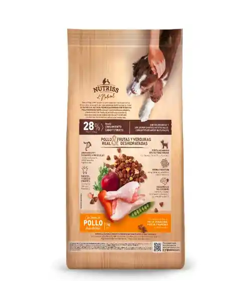 Nutriss Natural Perros Cachorros Pollo 15 Kg