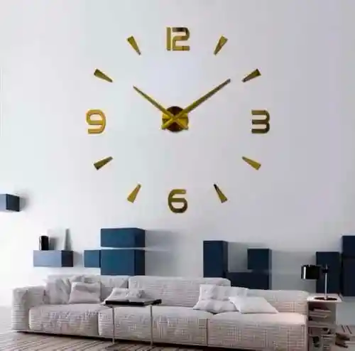 Reloj De Pared 3d Moderno Pequeño Numeros Recto