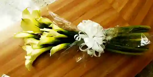 Bouquet De Cartuchos Blancos .