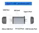 Lector De Memorias Sd Micro Sd Y Otg Tipo C 3 En 1 Multifunc