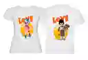 Camisetas Para Parejas Vegeta Y Bulma Love (2 Camisetas)