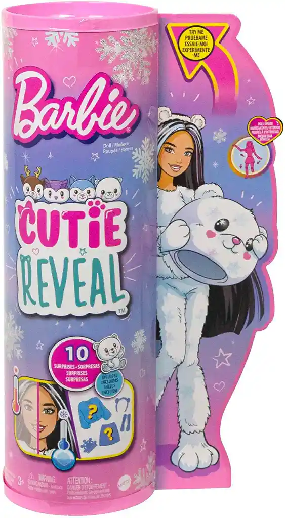 Muñeca Barbie Cutie Reveal Oso Polar Series Mattel 2022