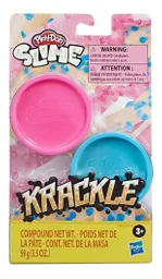 Masa Moldeable Play-doh Slime Krackle X2 Latas 99g