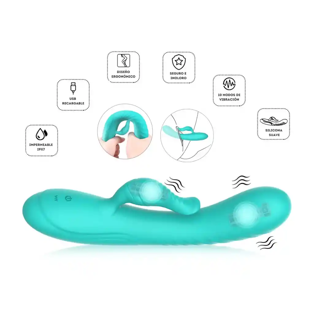 Vibrador Vagina Clitoris Winyi Chloe Carga Usb Luxury Toys 10 Modos De Vibración