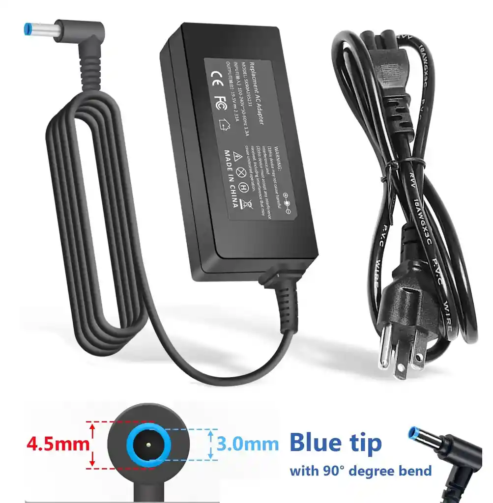 Cargador Hp Punto Azul Pavilion Genérico Hp 15-dw2046la 19.5v 2.31a 45w