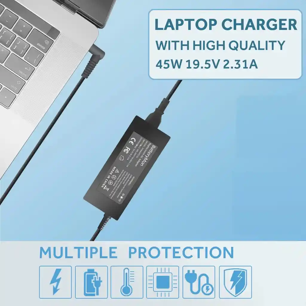 Cargador Hp Punto Azul Pavilion Genérico Hp 15-dw2046la 19.5v 2.31a 45w
