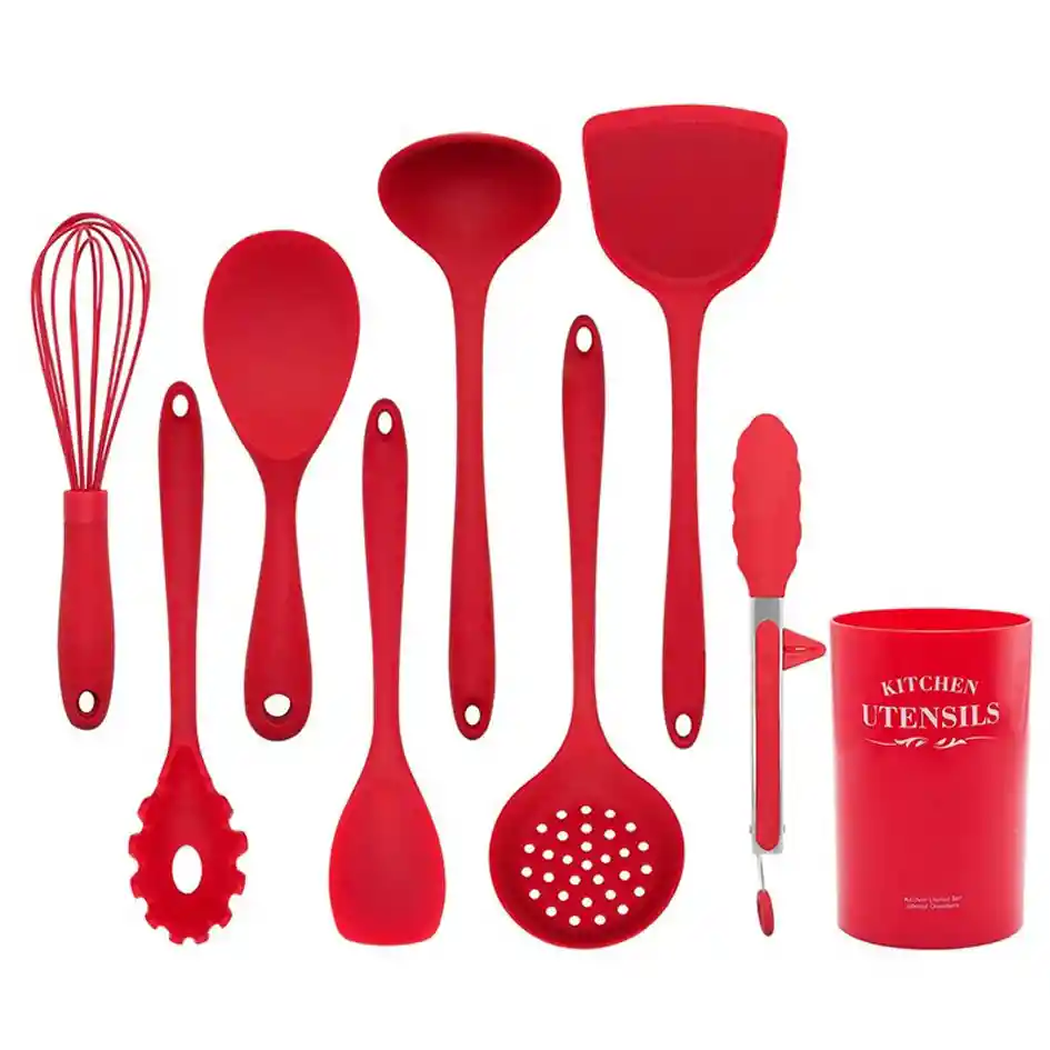 Set Utensilios 12 Pz Juego De Cocina Siliconados Duraderos