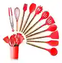 Set Utensilios 12 Pz Juego De Cocina Siliconados Duraderos