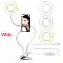 Aro De Luz Con Clip Soporte Flexible 360º Con Luz Led 3 Tonos Blanco