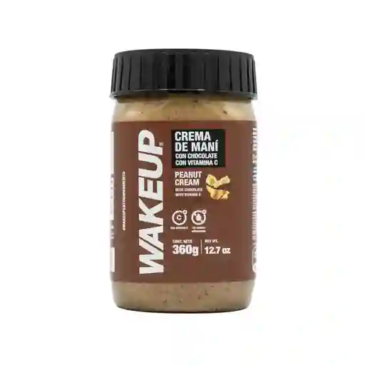 Crema De Maní Con Chocolate - Wakeup 360g