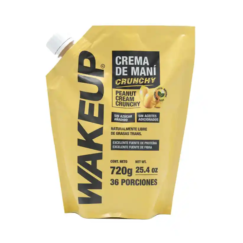 Crema De Maní Crunchy - Wakeup 720g