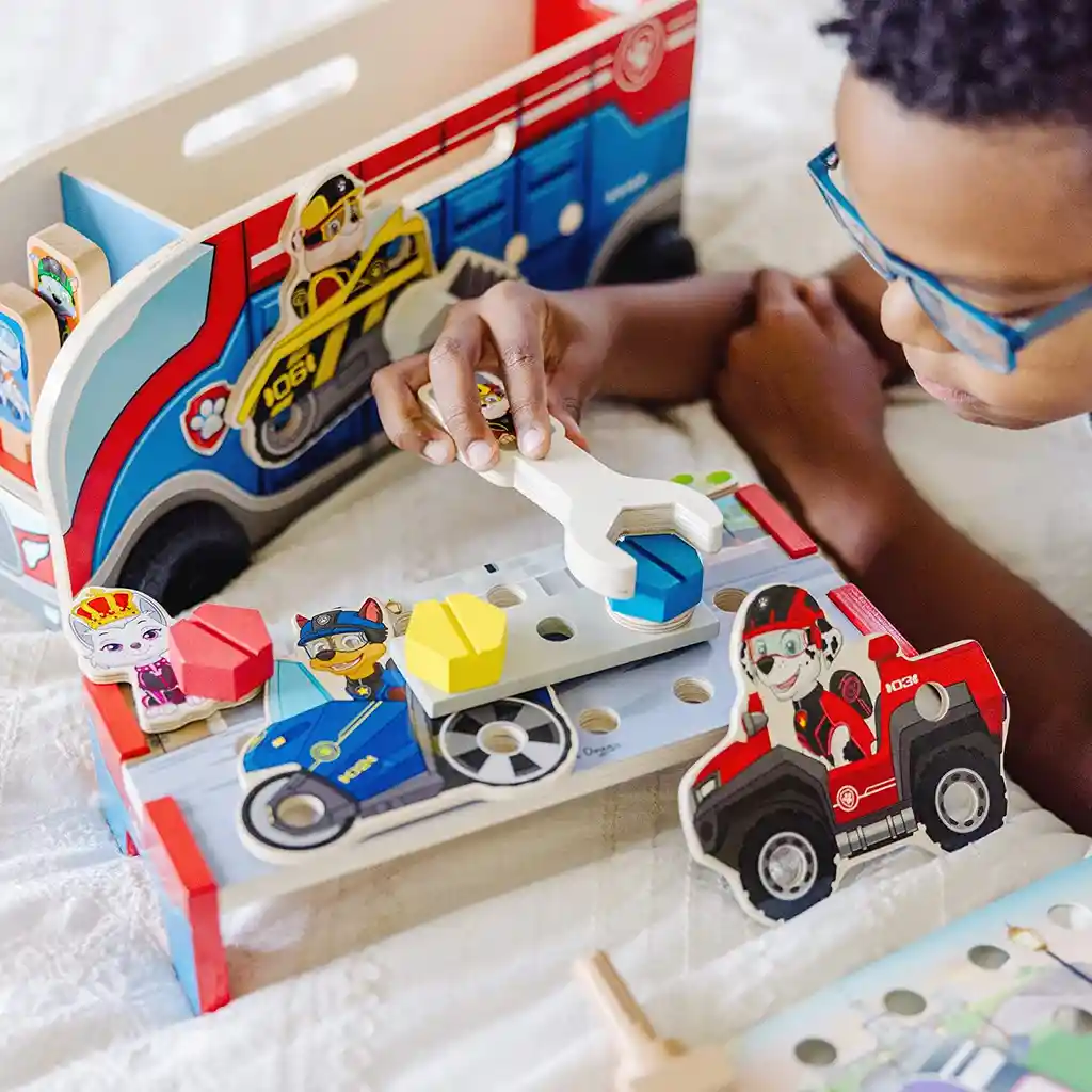 Carro De Juguete Paw Patrol Para Niños Herramientas Madera