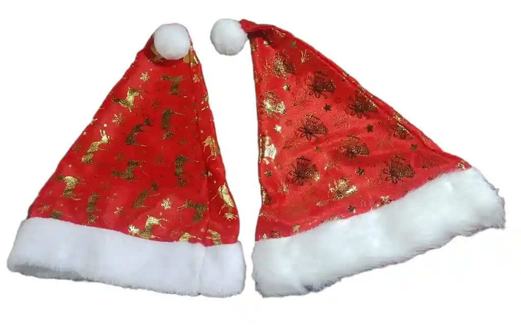 Gorros Navidad Estampados X 2 Und Gorro Navideño