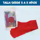 Panty-medias Veladas Niñas 3-4 Años Rojas