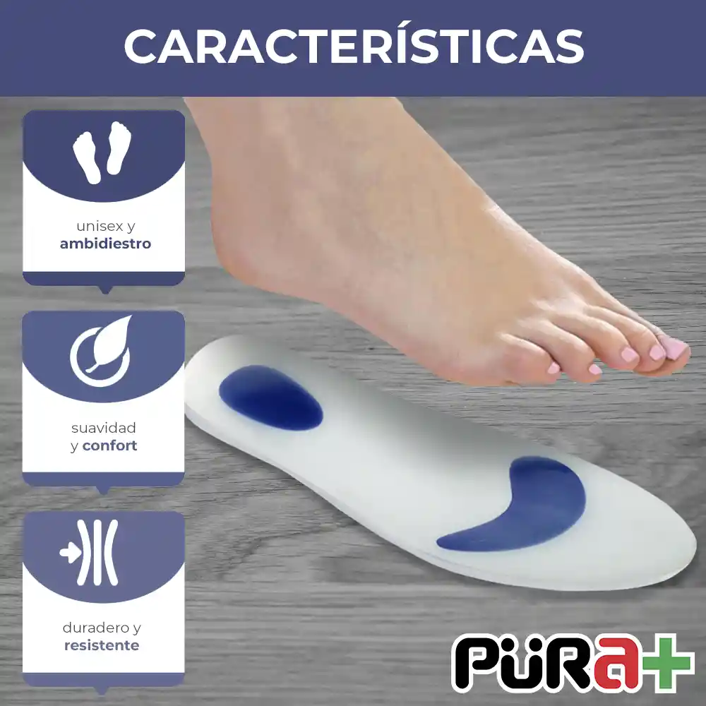 Plantillas Ortopédicas Silicona Recortable 34-39