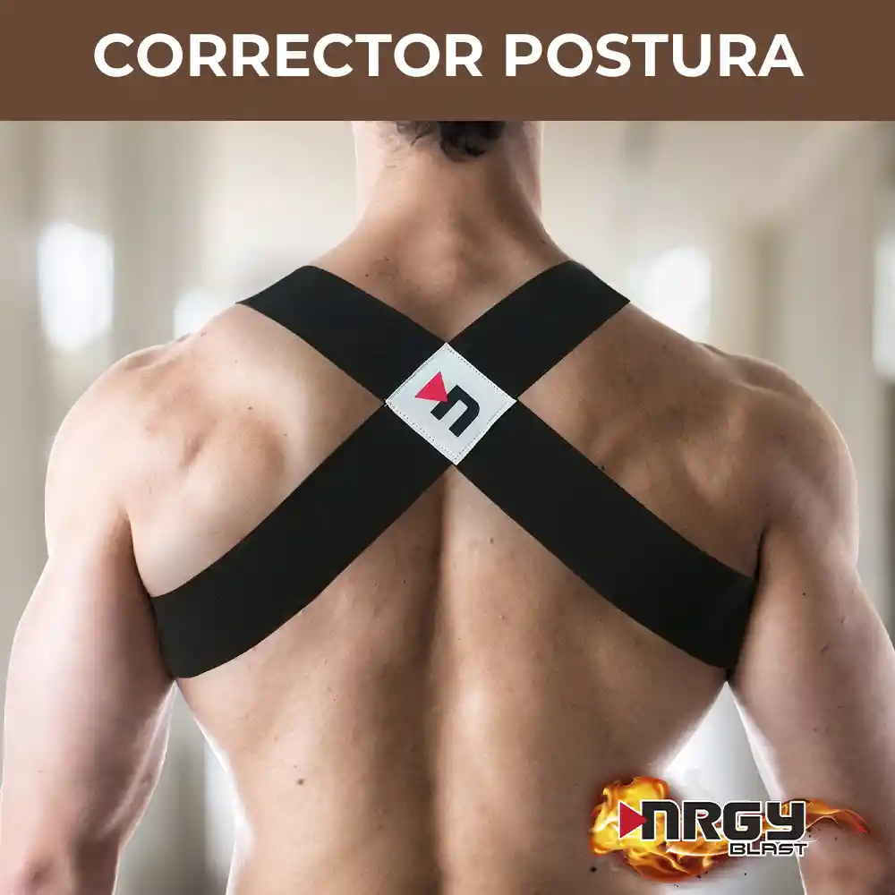 Corrector Postura Unisex Profesional Talla S M Negro