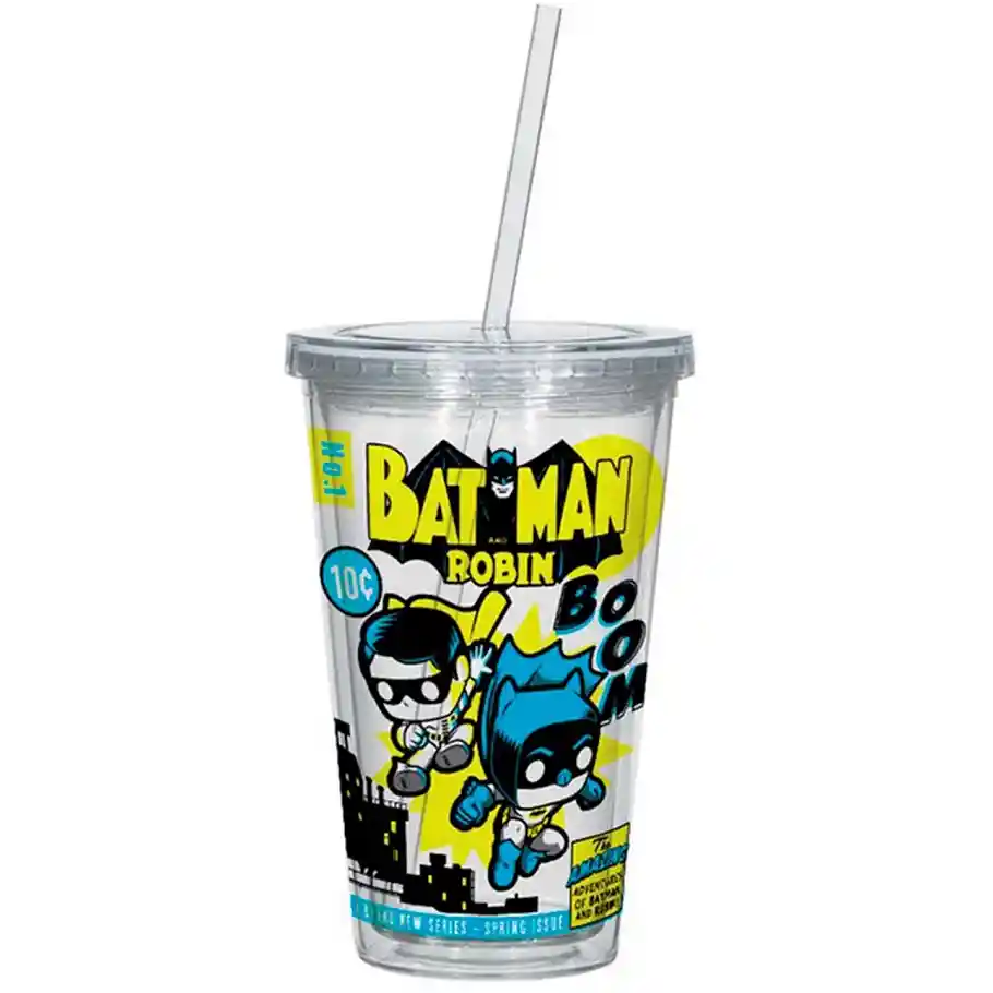 Vaso Pitillo Funko Batman Y Robin