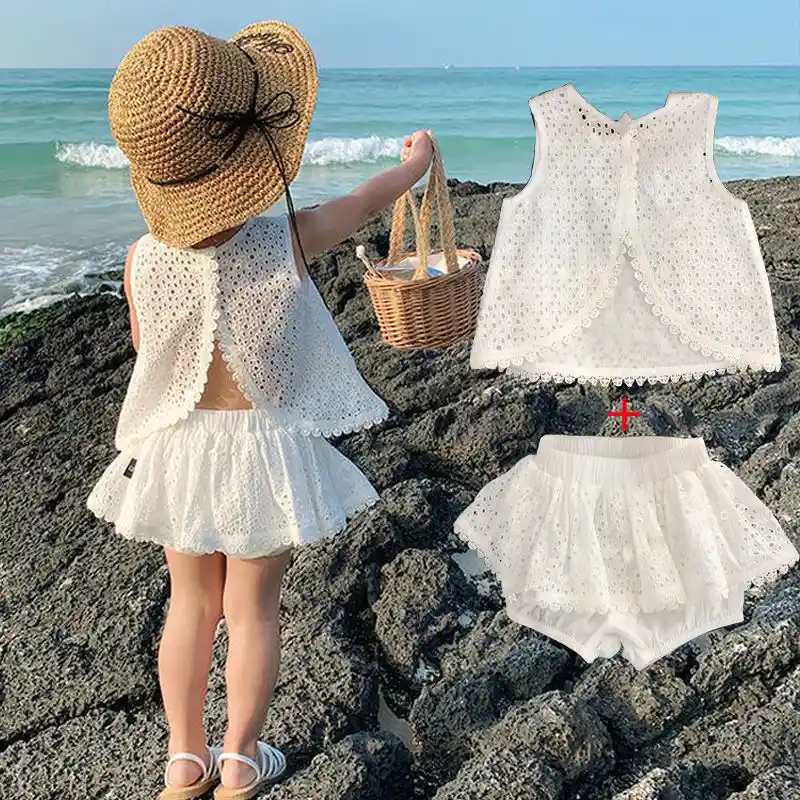 Conjunto Camisa Y Short Blanco Playero 4 Años