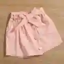 Conjunto Falda/short Rosada Y Blusa Manga Larga 6 Años