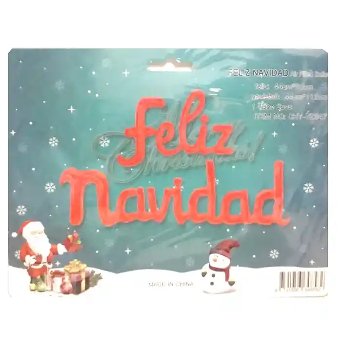 Letrero Feliz Navidad Inflable Letra Cursiva Color Rojo