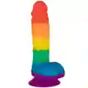 Dildo O Consolador De Silicona Arcoiris Con Chupa, Webcam, Consolador Arcoiris