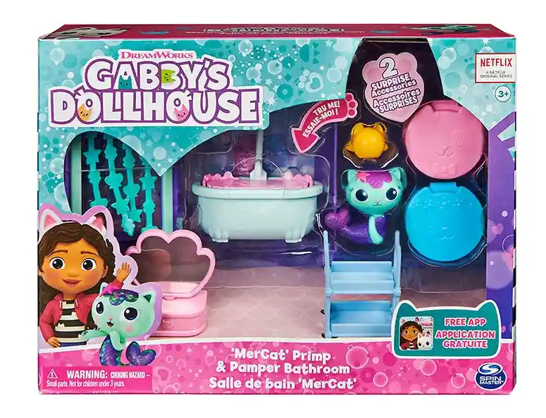 Gabby"s Dollhouse Baño Coqueto Y Mimoso De Mercat