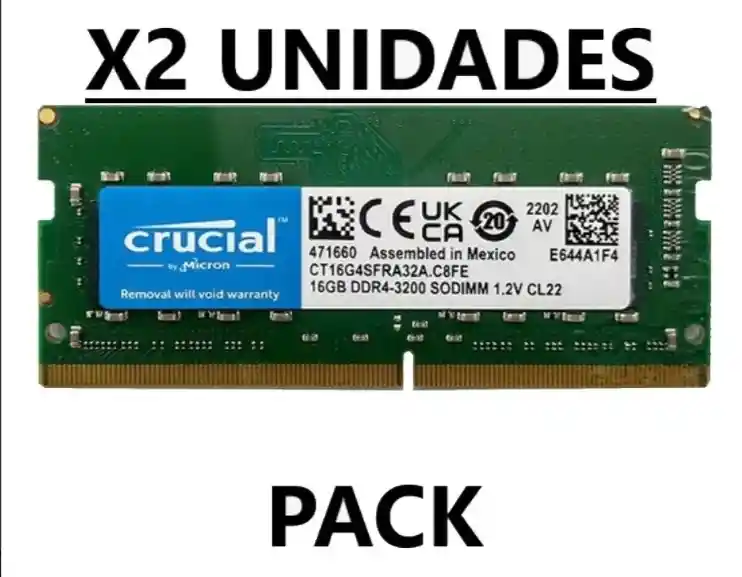 Kit Memoria Ram 2x16 32gb Ddr4 3200 Pc4 Portatil