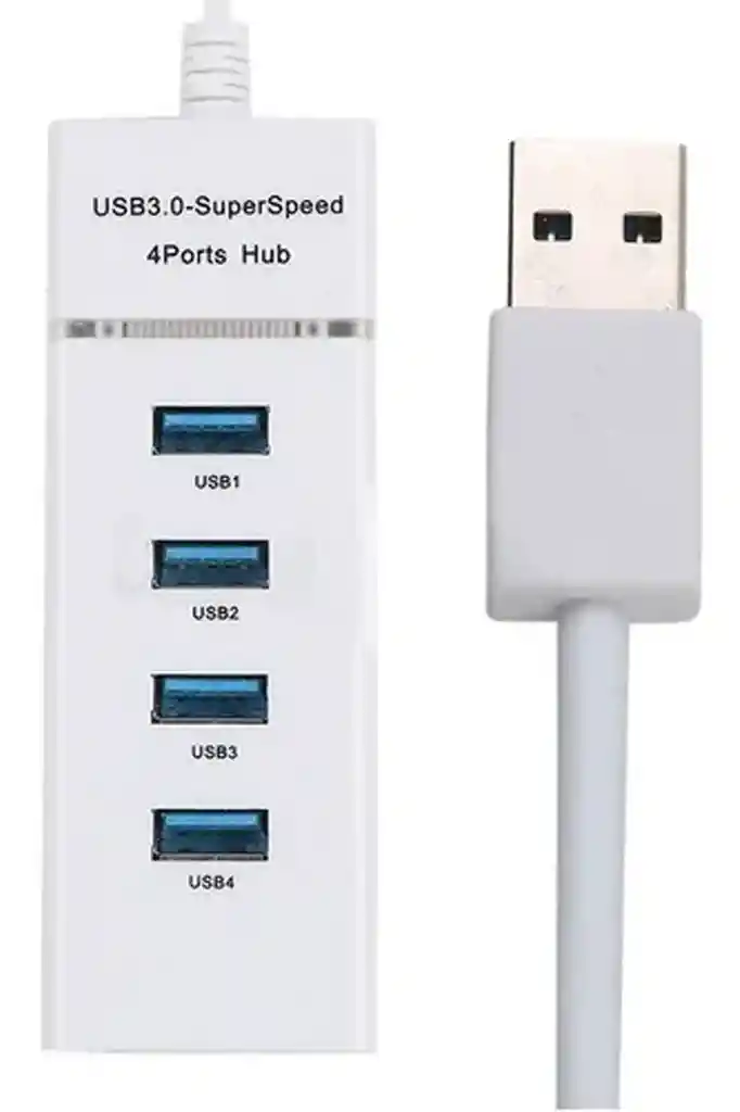 Multi Puerto Hub 4 Puertos Usb 3.0 Luz Led Para Windows-mac