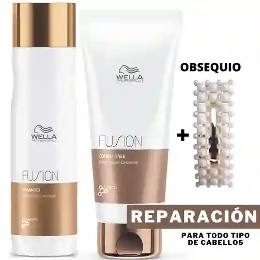 Duo Wella Fusion Shampoo + Acondicionador + Obsequio