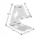 Soporte Base Celular Aluminio Escritorio Mesa Doble Eje V4 Plata