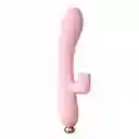 Vibrador Doble Puntog, Con Succionador Clitorial. Silicona Recargable