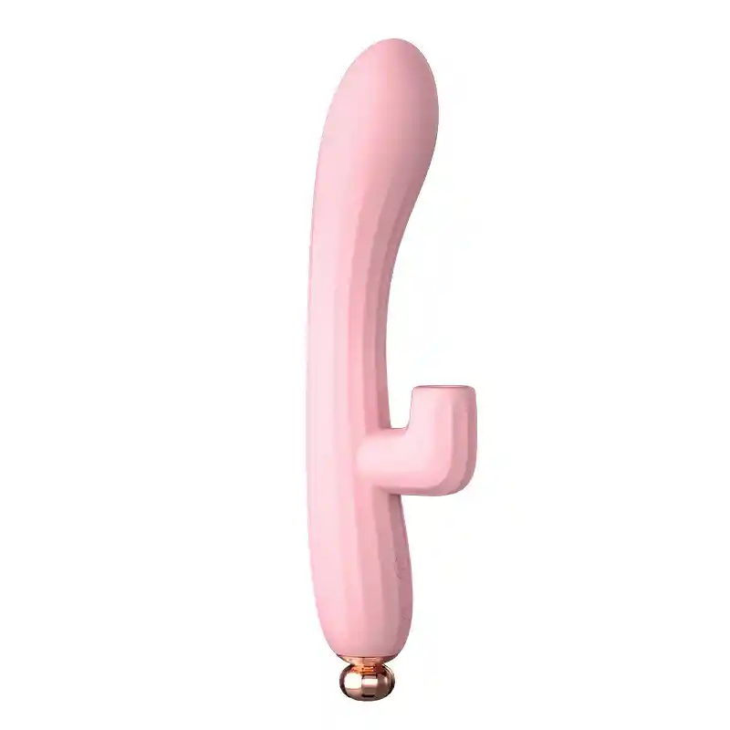 Vibrador Doble Puntog, Con Succionador Clitorial. Silicona Recargable