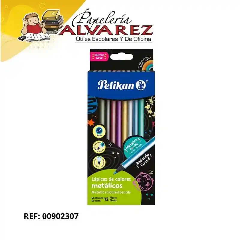 Color Pelikan Metalico Redondo X 12