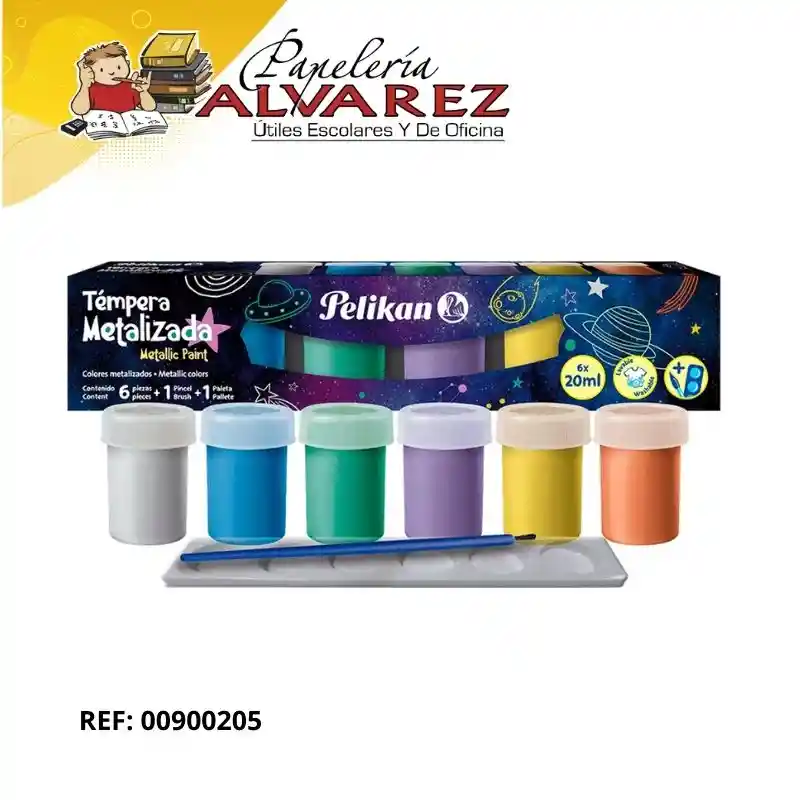Tempera Pelikan Metalizada X 6