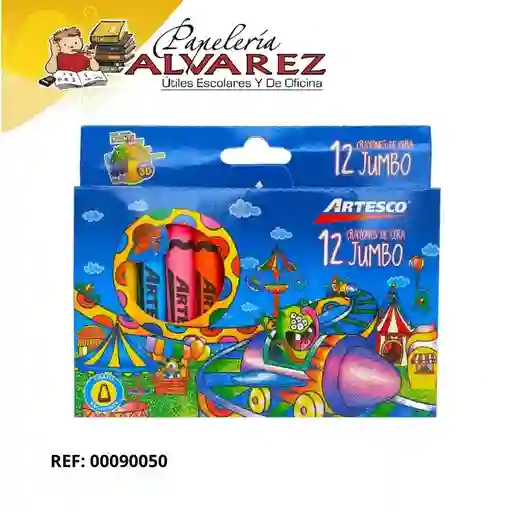Creyon Artesco Jumbo + Afilador X 12