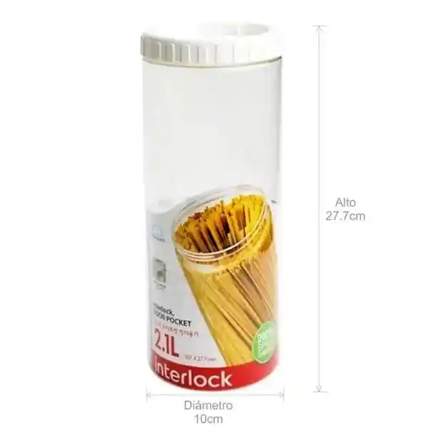 Recipiente Circular Interlock 2.1 L