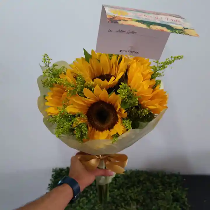 6 Girasoles En Bouquet